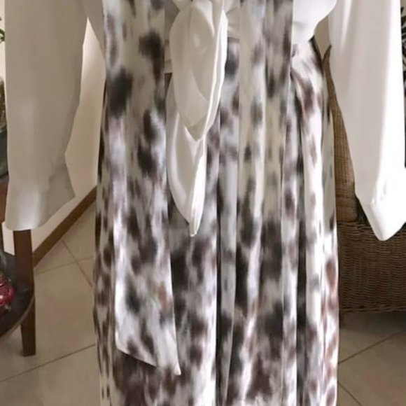 SHEIKE Snow Leopard Print High Waisted Wide Leg Palazzo Pants - Picture 5 of 10